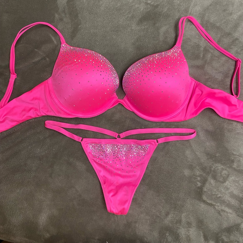 Victoria’s Secret Limited Edition bra and panty set with Swarovski crystals.